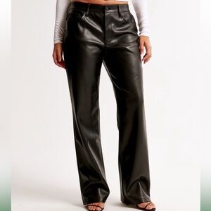 Abercrombie Curve Love Black Faux Leather Pants  never worn size 29L NWOT